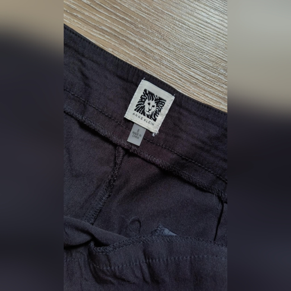 4/$10 ✨ Anne Klein Women's Black Wide-Leg Cropped Pants - Size 8 - Picture 4 of 6